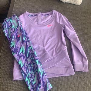 Nike Dri-fit matching top and bottom- gently worn